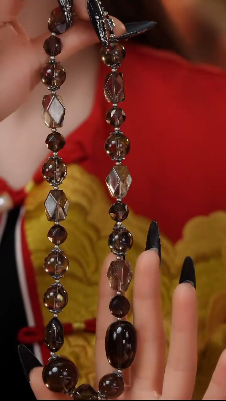 【闪购商品】水晶项链未镶嵌E453W 茶晶锁骨链