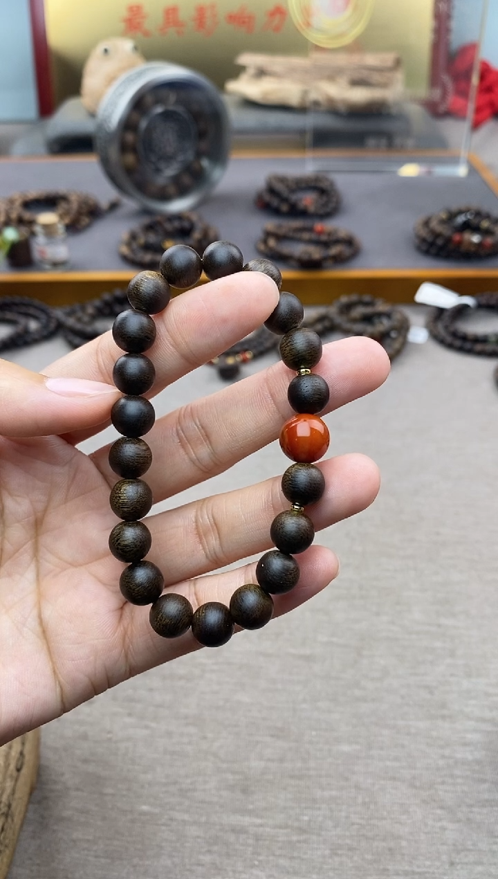 【闪购商品】沉香手串单圈越南芽庄白棋楠0.8 沉水