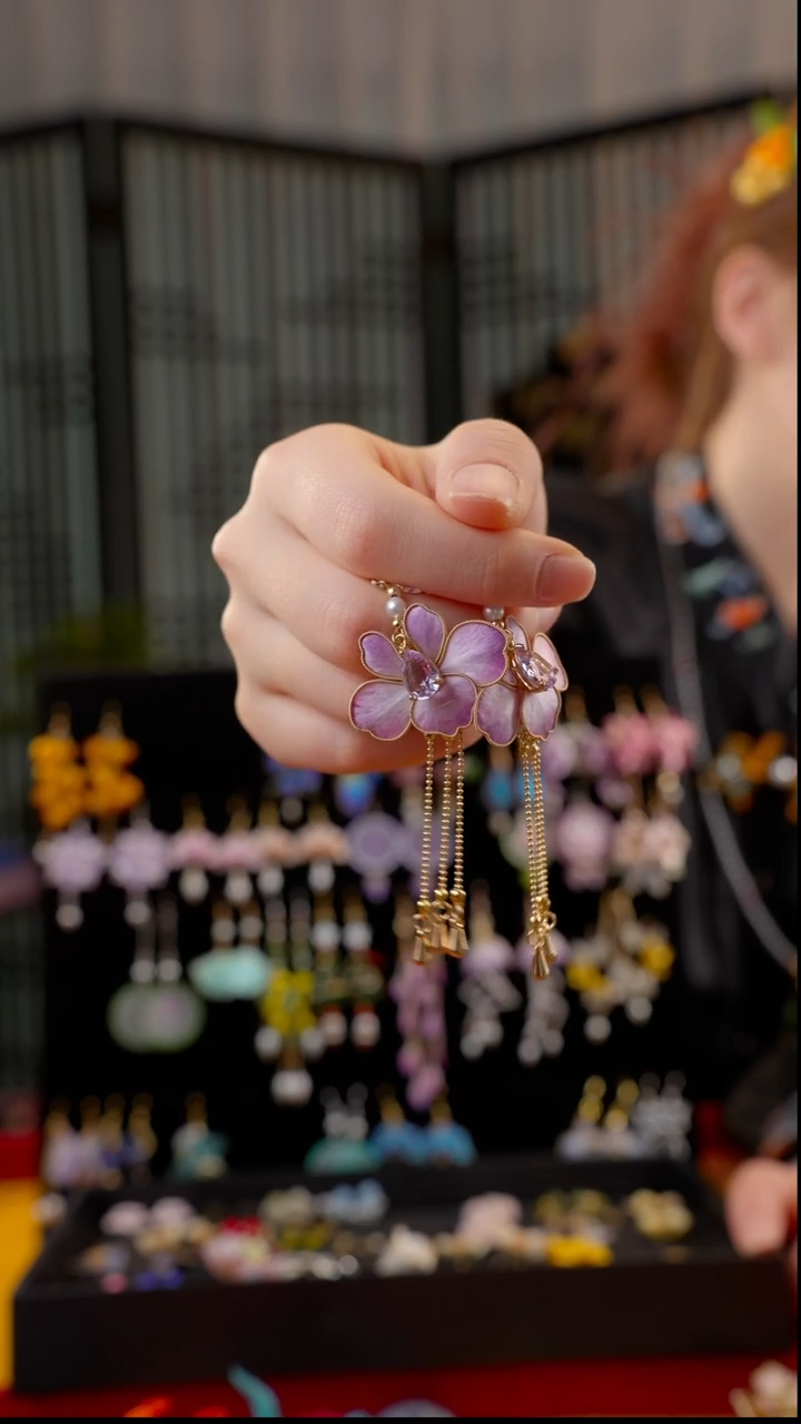 刺绣圈*非遗苏绒花手工饰品