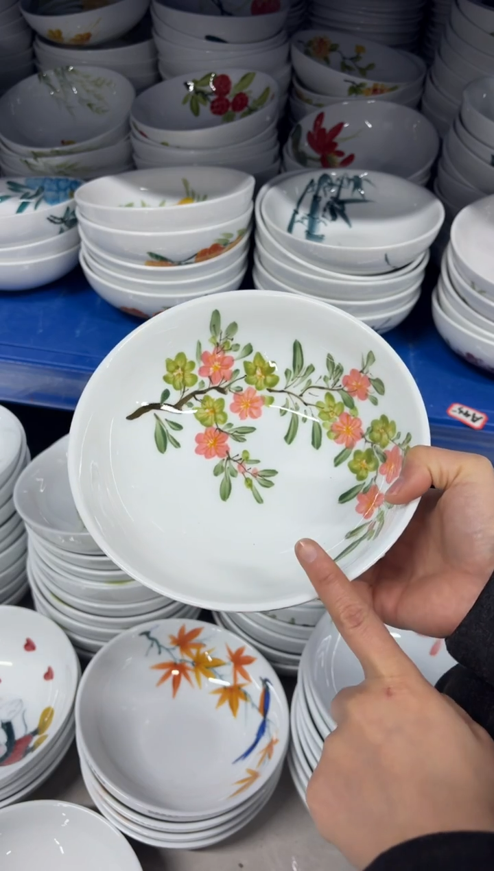 景德镇高温陶瓷食品级手绘釉中彩-大胖碗