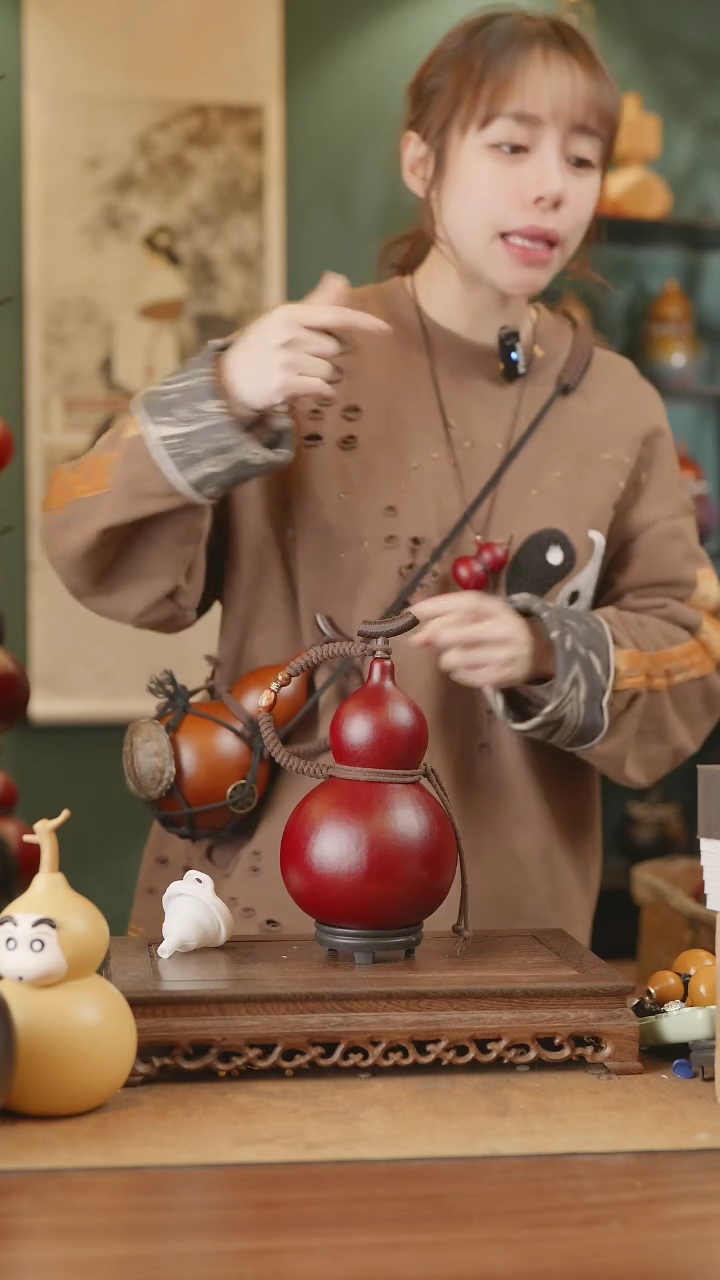 【闪购商品】157号精品天然大漆工艺防渗内胆酒葫芦~