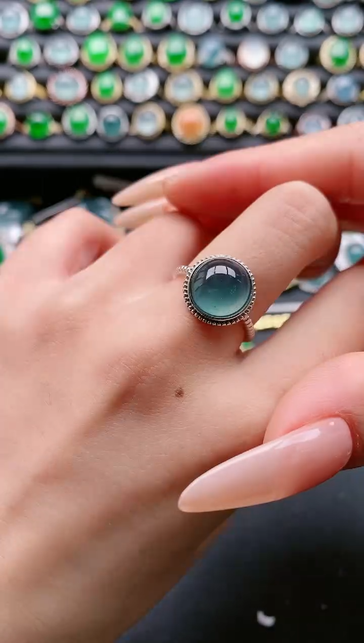 【闪购商品】翡翠戒指银S925镶嵌1111111