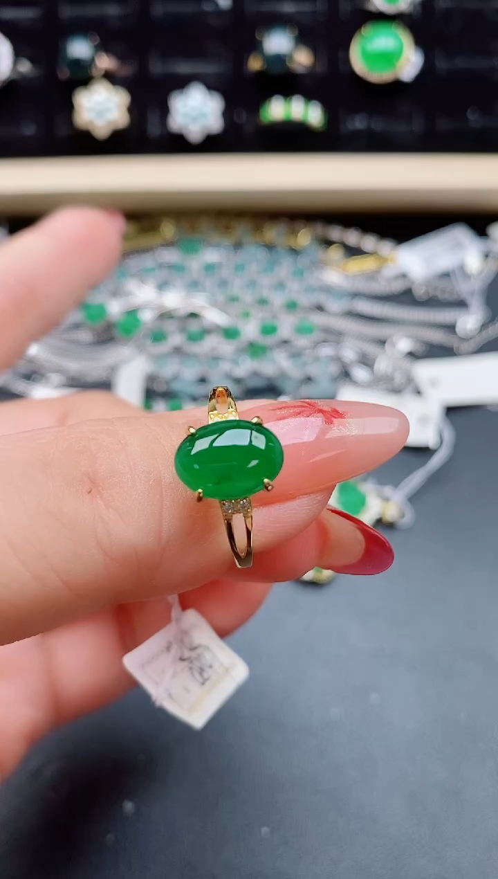 【闪购商品】翡翠戒指银S925镶嵌50805