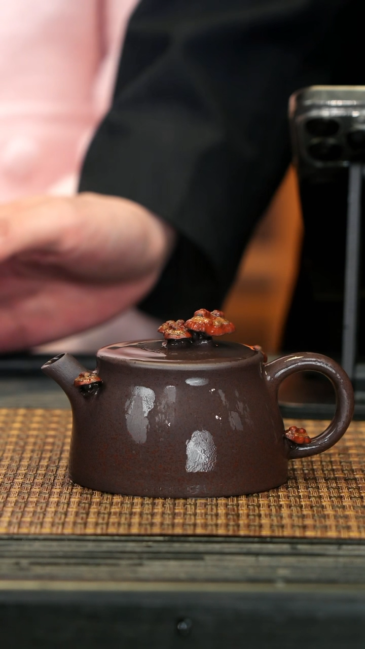 【闪购商品】紫砂茶壶16灵芝井栏 甲子泥