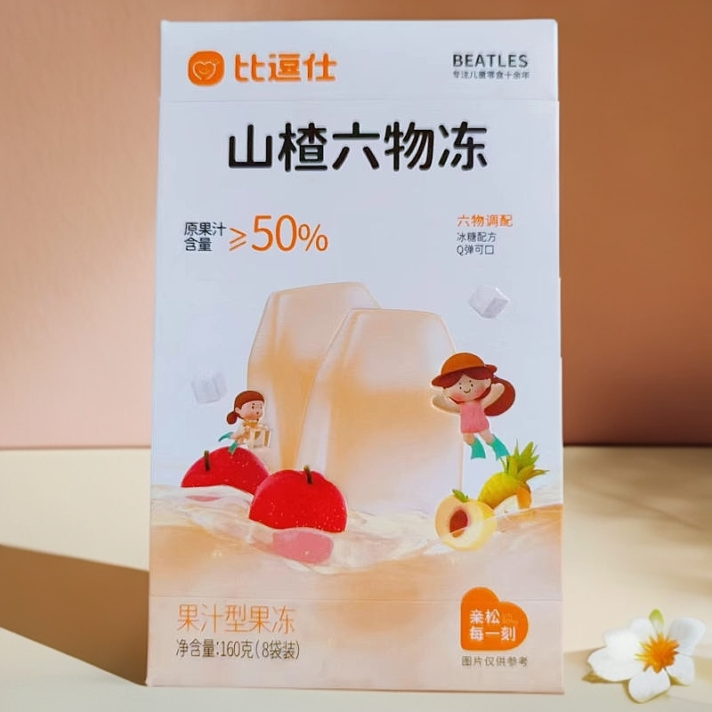 比逗仕山楂六物冻美味果汁型即食布丁独立小包装便携休闲零食160g
