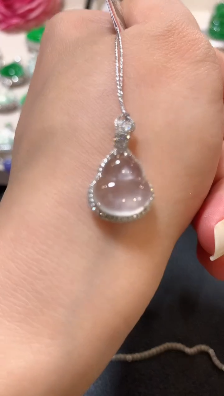 吊坠(不含链)18K金镶嵌翡翠z45 