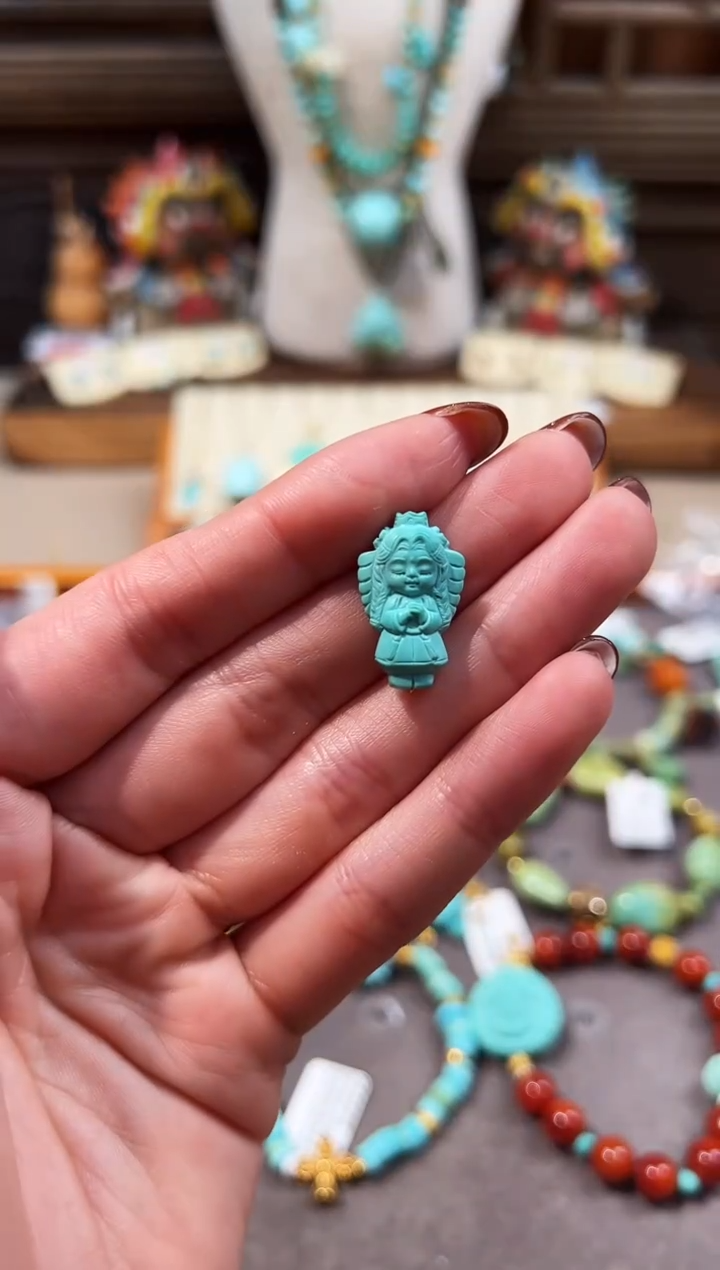 未镶嵌绿松石配饰小天使