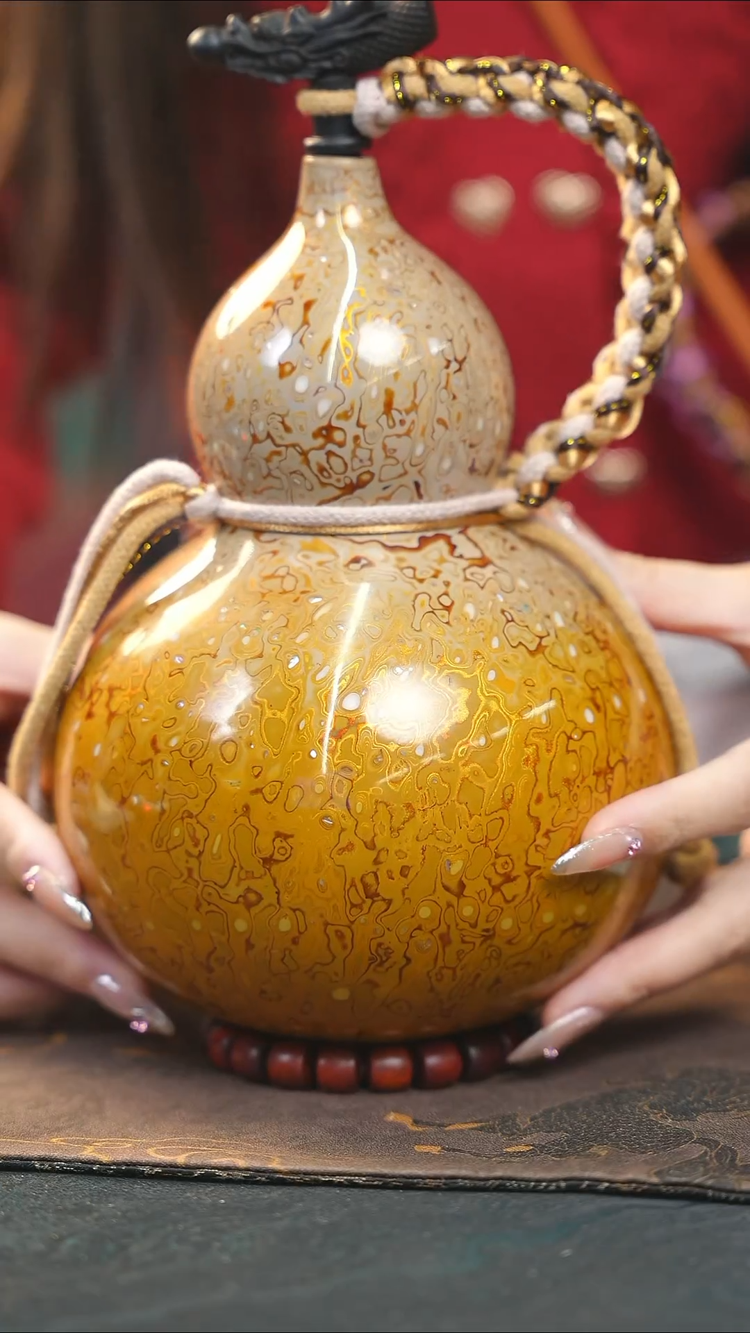 【闪购商品】WM261漆艺酒葫芦不包手串及旋转底座