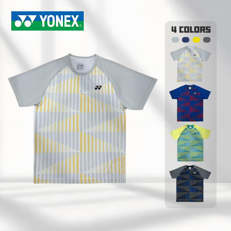 YONEX/尤尼克斯2025羽毛球服男女同款比赛训练短袖运动T恤-3090
