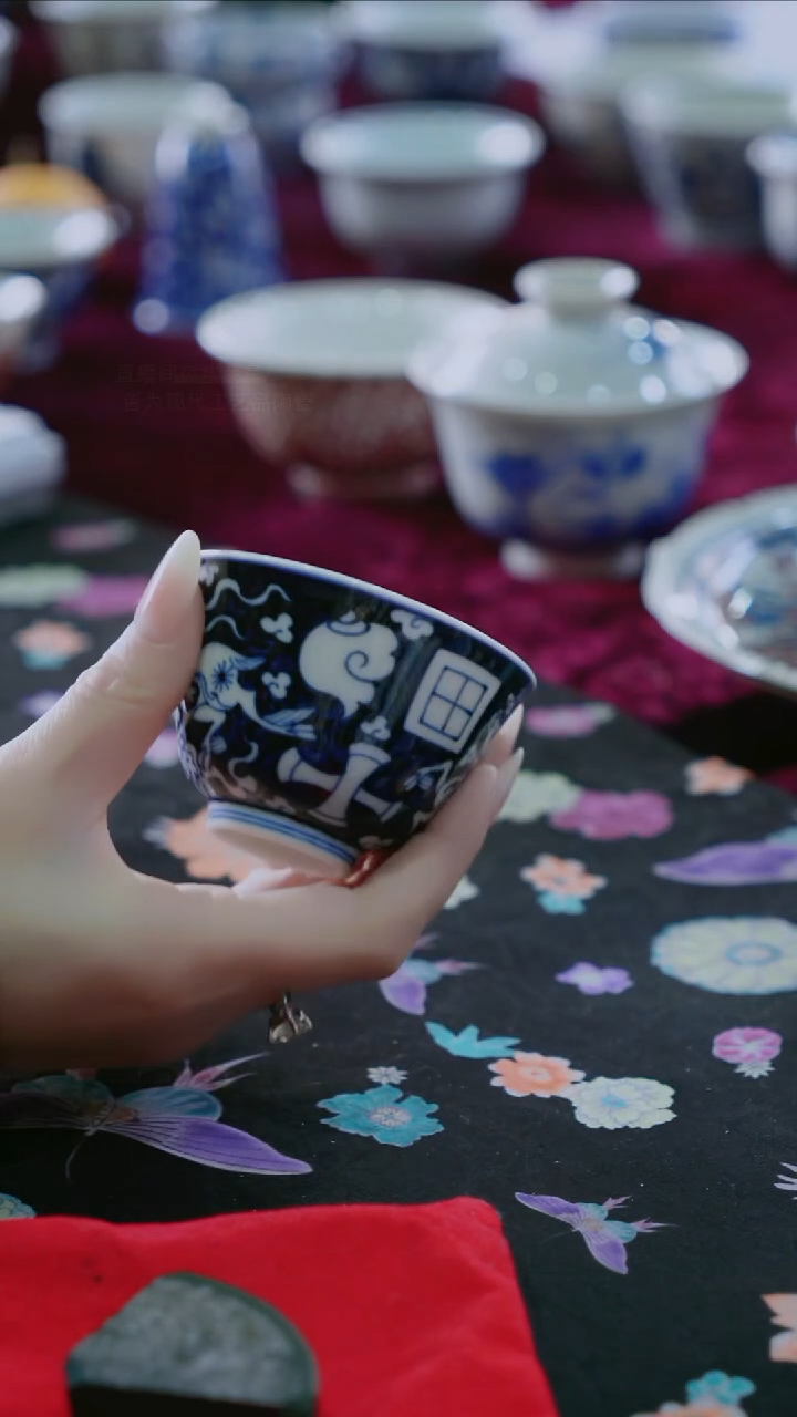 杯景德镇陶瓷杯碗柴烧多人