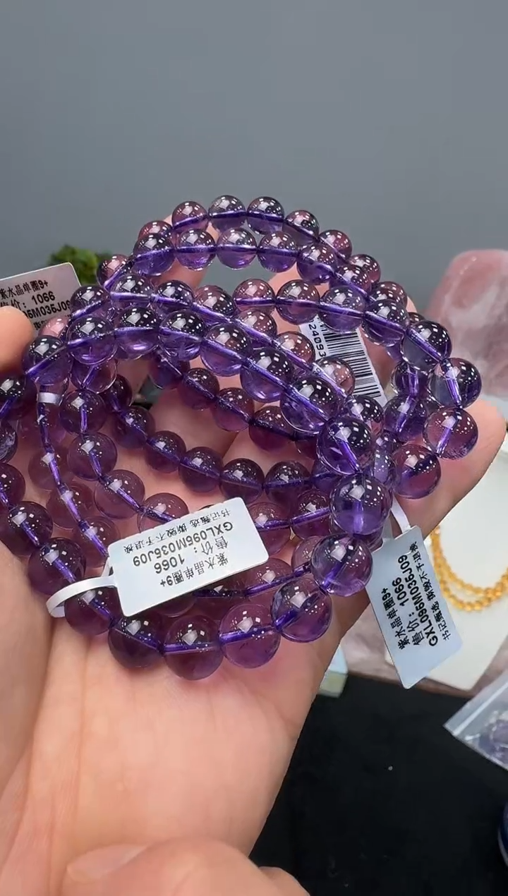 【闪购商品】水晶手链未镶嵌GXL095 约9mm多样性发一件