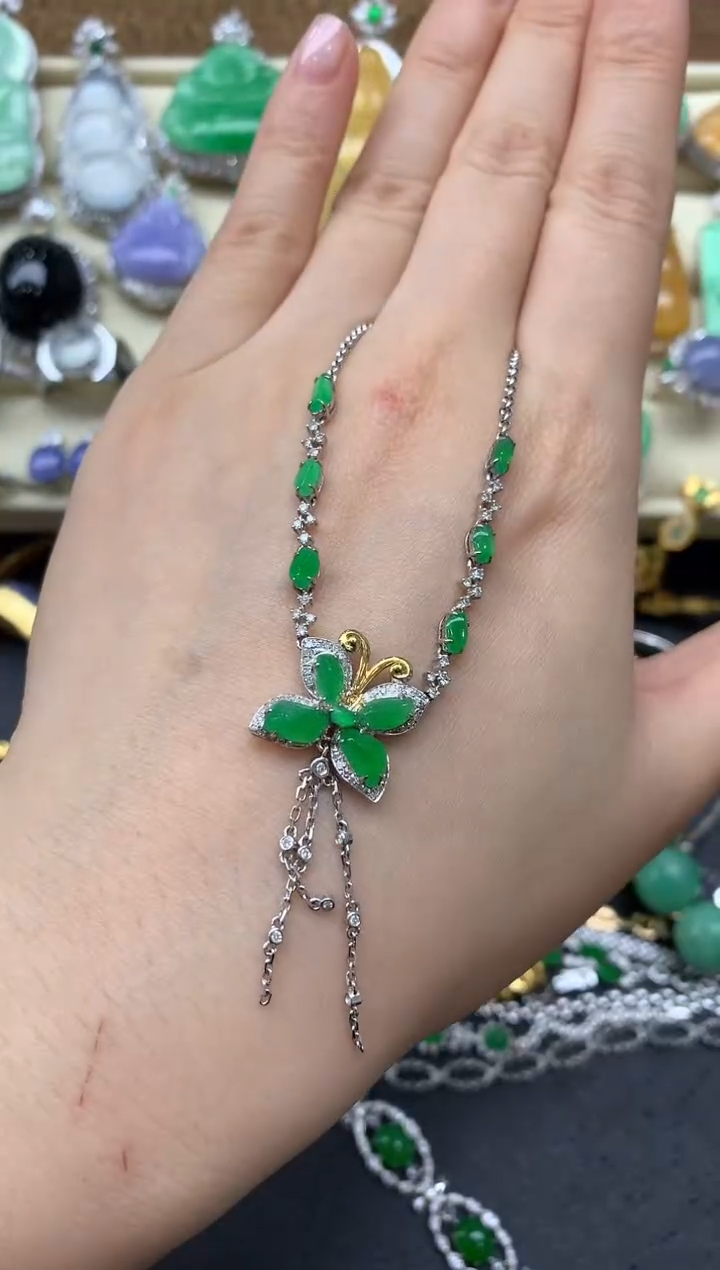 【闪购商品】翡翠颈饰18K金镶嵌498-中国好珍宝