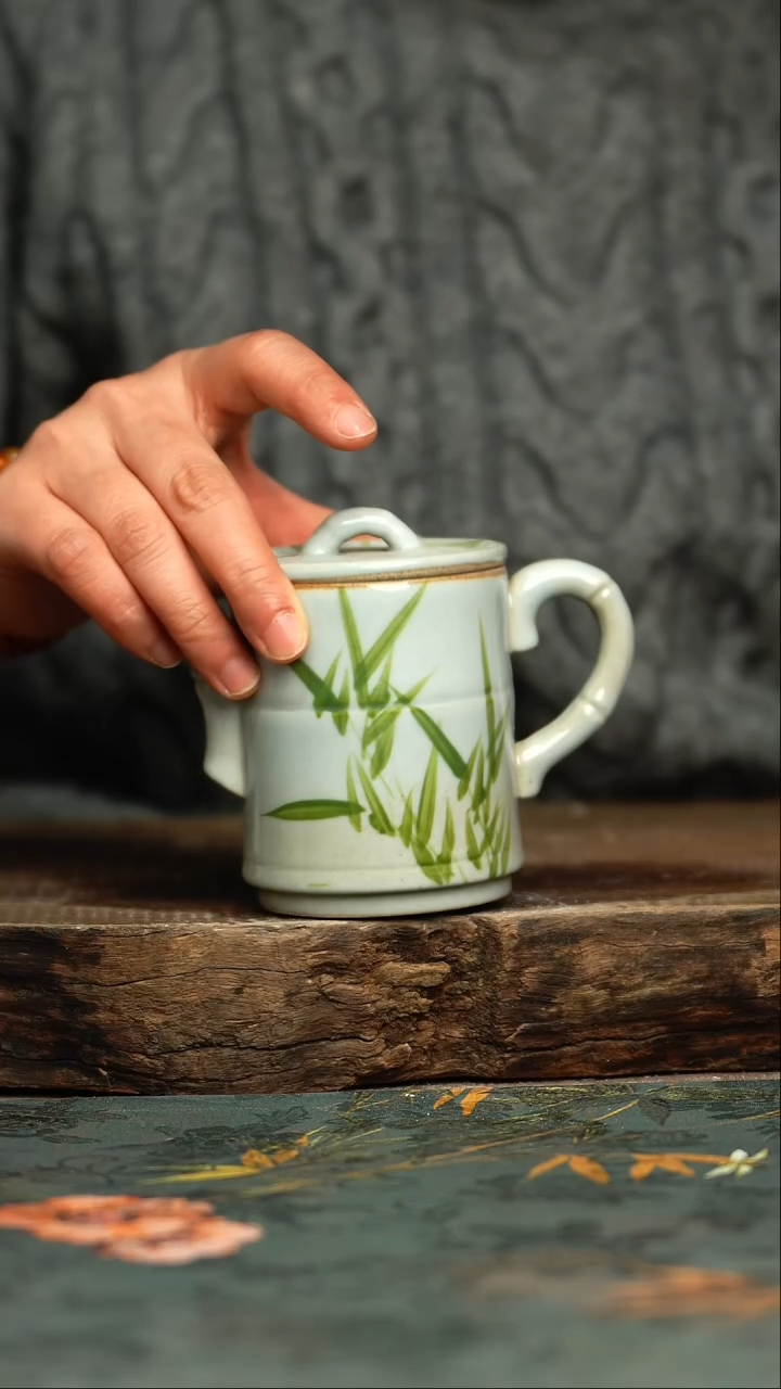 【闪购商品】杯杯釉下彩手工手绘同款陶器