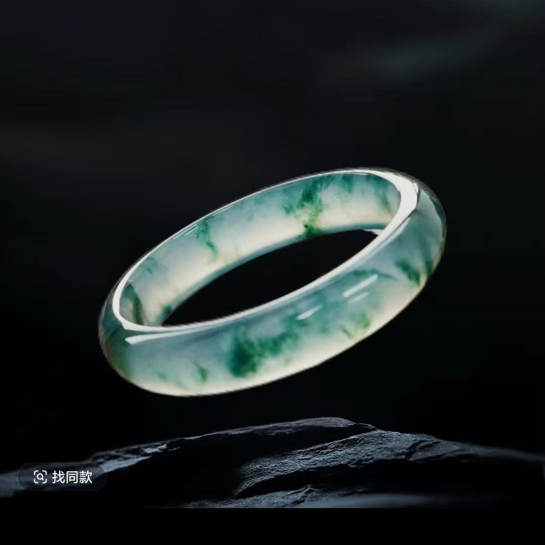 【小曼专属】精美轻奢A货翡翠冰飘花手镯多样性发货