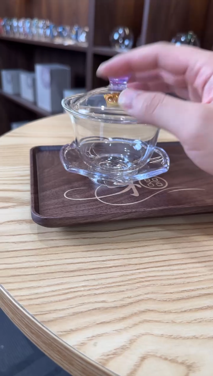 艾****⁸禾器禅语盖碗浅紫色＋清杯浅紫色