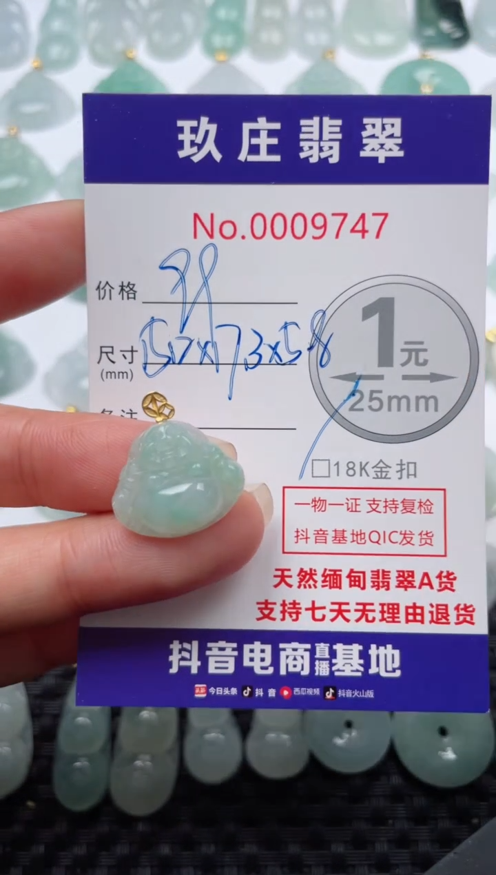 【闪购商品】翡翠颈饰18K金镶嵌天然缅甸翡翠