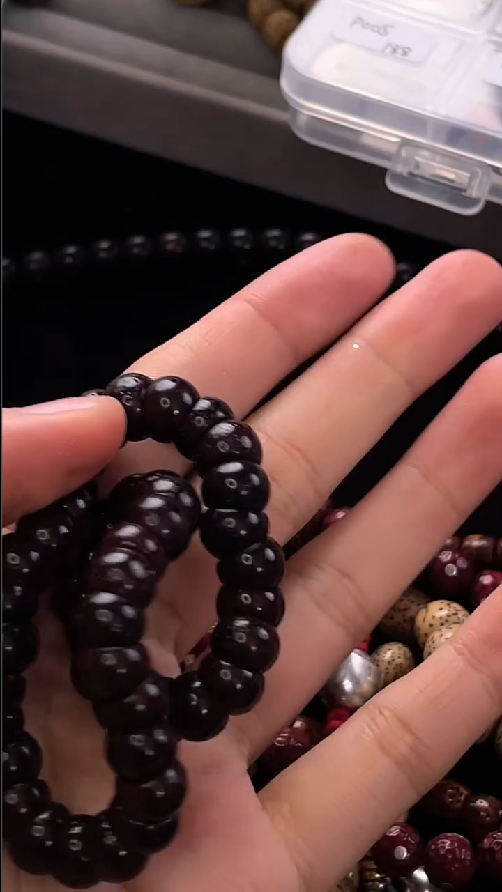 手串星月菩提精工级朱砂供浅红色大肠10*7手持