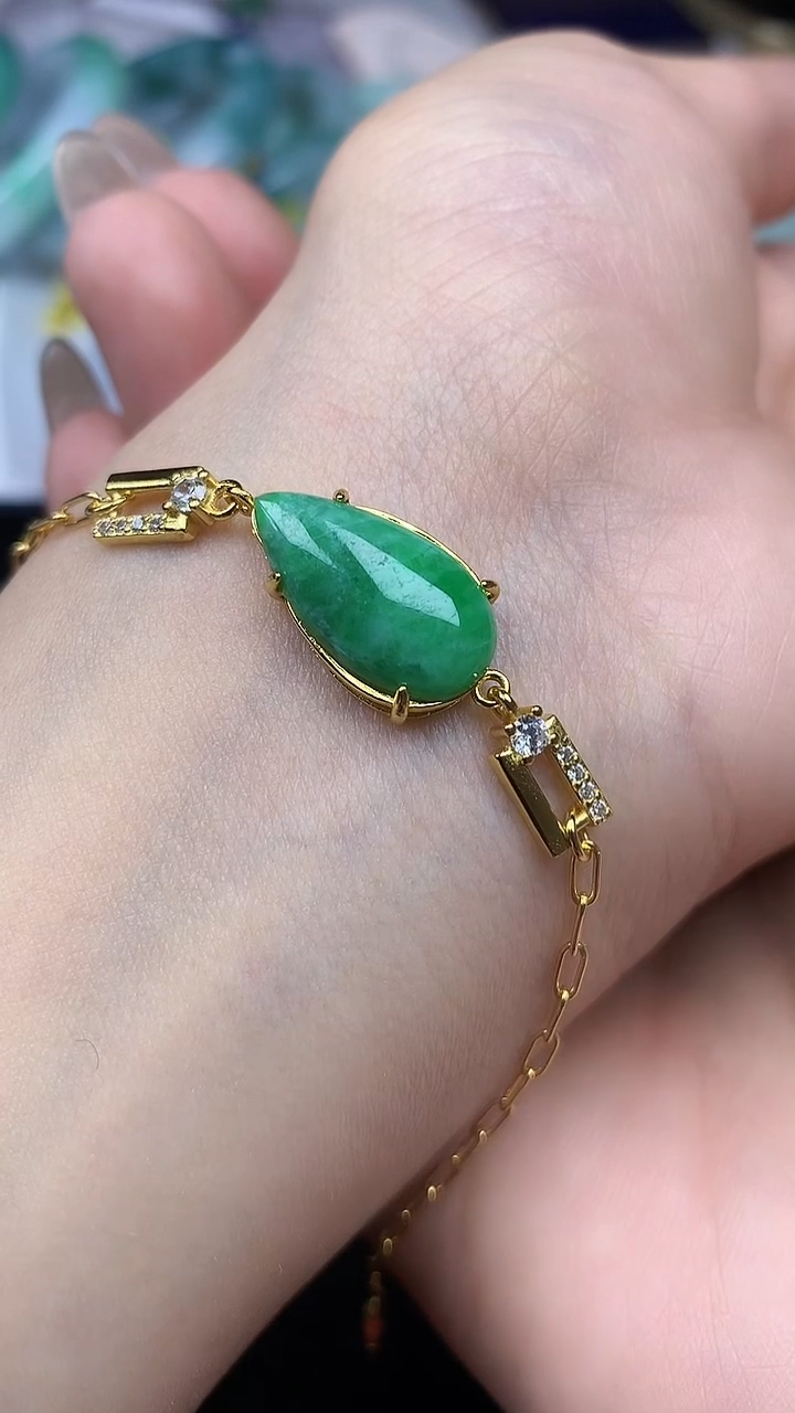 【闪购商品】翡翠手链银S925镶嵌手链