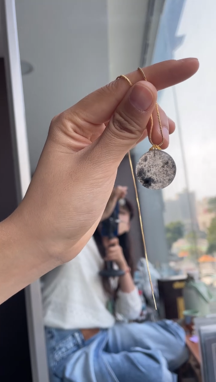 吊坠(不含链)18K金镶嵌翡翠天然缅甸A货翡翠