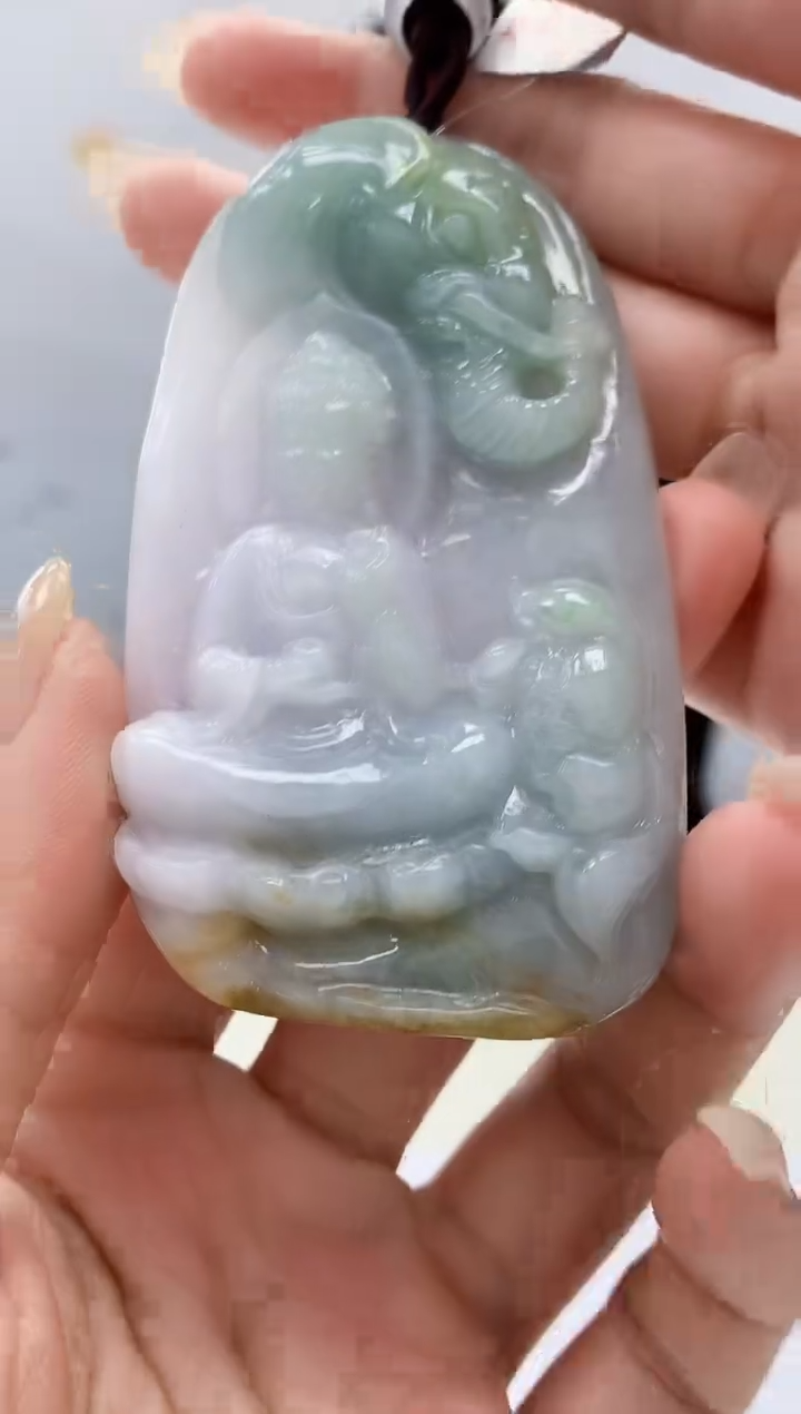 【闪购商品】定制翡翠未镶嵌5157lr-毛货挂件74