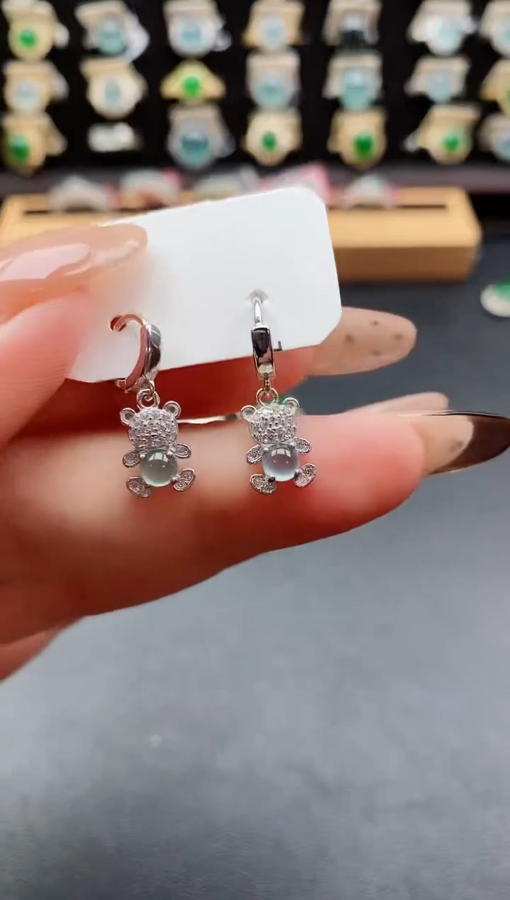 银S925镶嵌戒指翡翠1