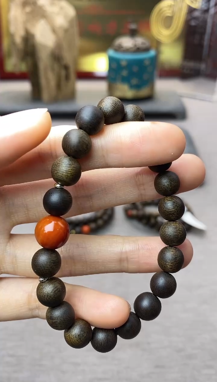 【闪购商品】沉香手串单圈越南芽庄白棋楠0.8 沉水