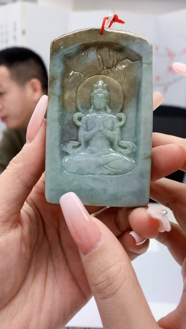 【闪购商品】定制翡翠未镶嵌4812lr-毛货挂件64