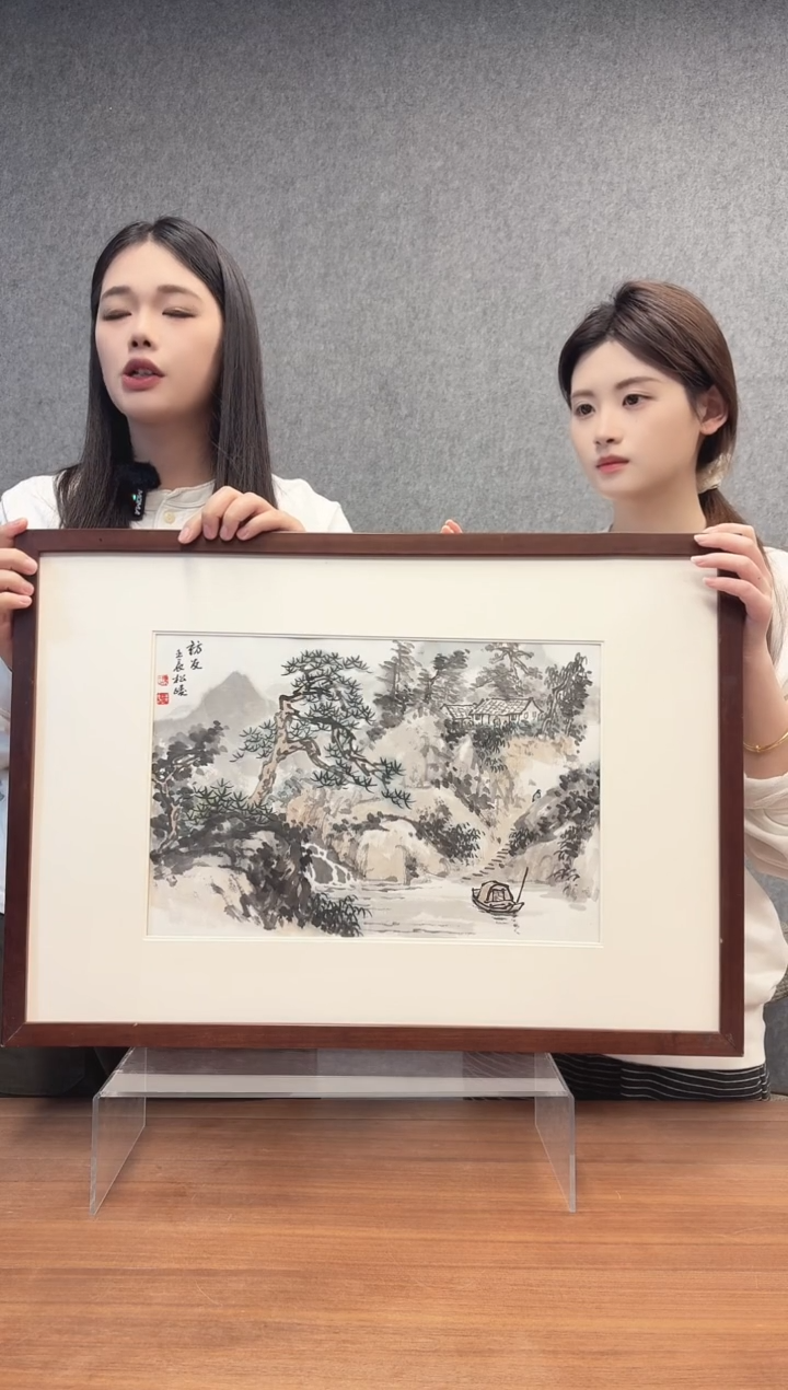 国画陈老师 访友图 作品