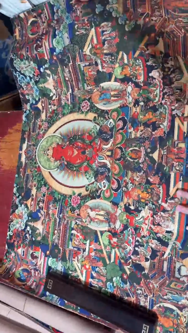 卷轴画龙妹的唐卡tk16