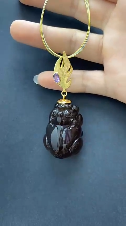 【闪购商品】琥珀裸石银S925镶嵌琥珀吊坠