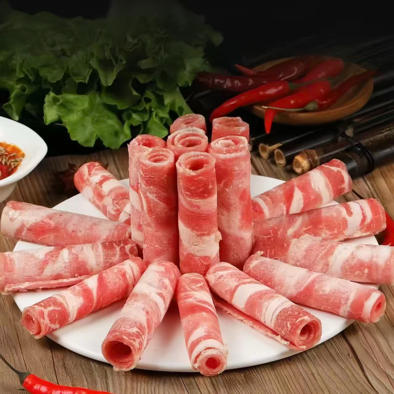 内蒙新鲜鲜嫩羊肉片羊肉卷