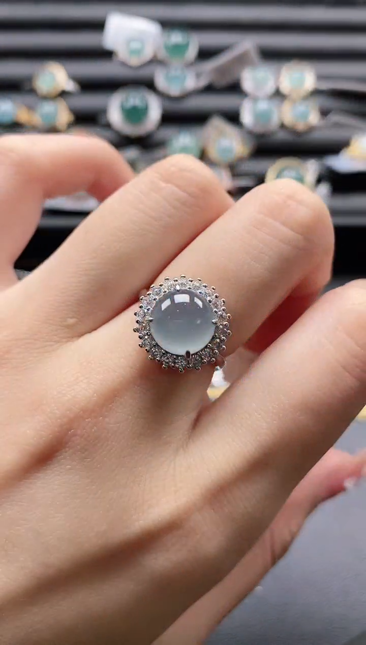 【闪购商品】翡翠戒指银S925镶嵌1111