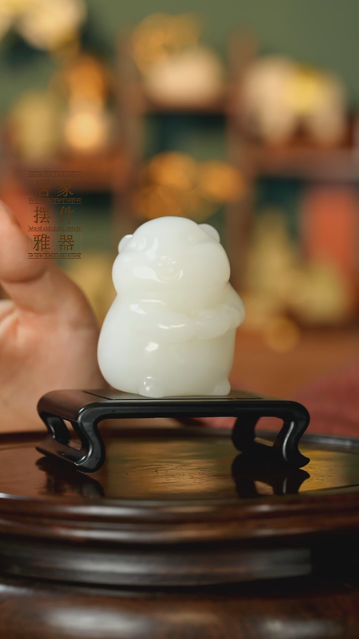 玉《鼠来宝手把》摆件