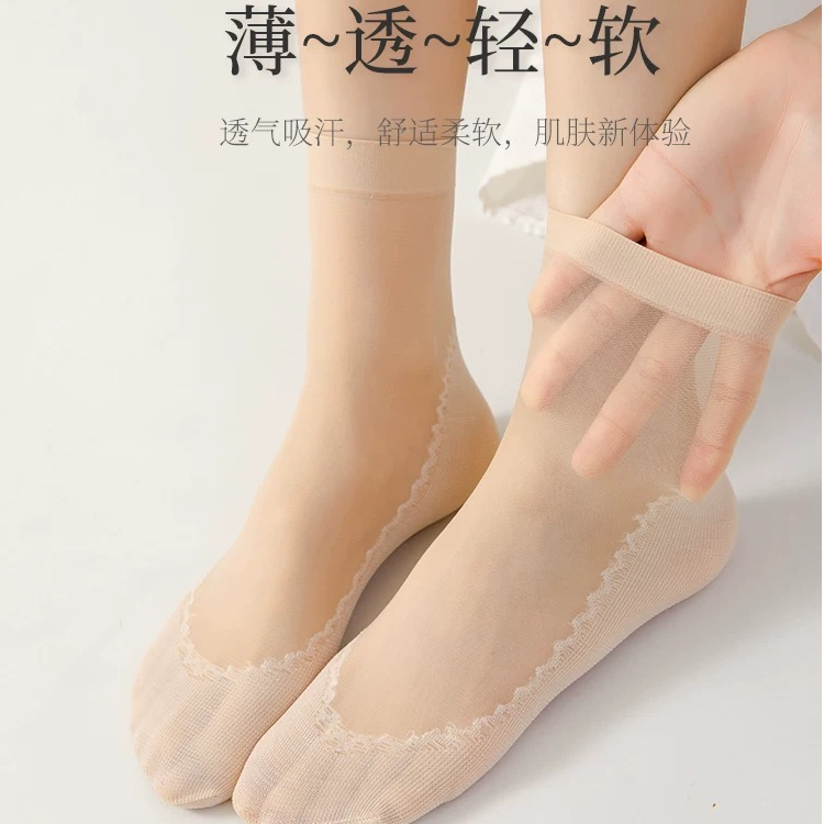 20双女短袜夏季防勾丝吸汗透气棉底防滑钢丝短袜