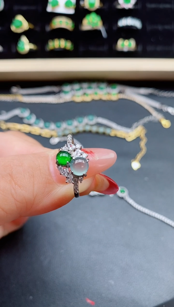 【闪购商品】翡翠戒指银S925镶嵌321321