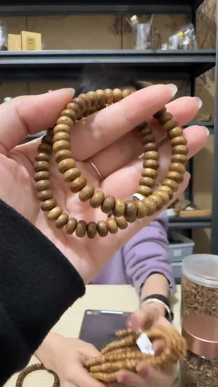 【闪购商品】沉香手串30号柬埔寨算盘珠手串多样性一条