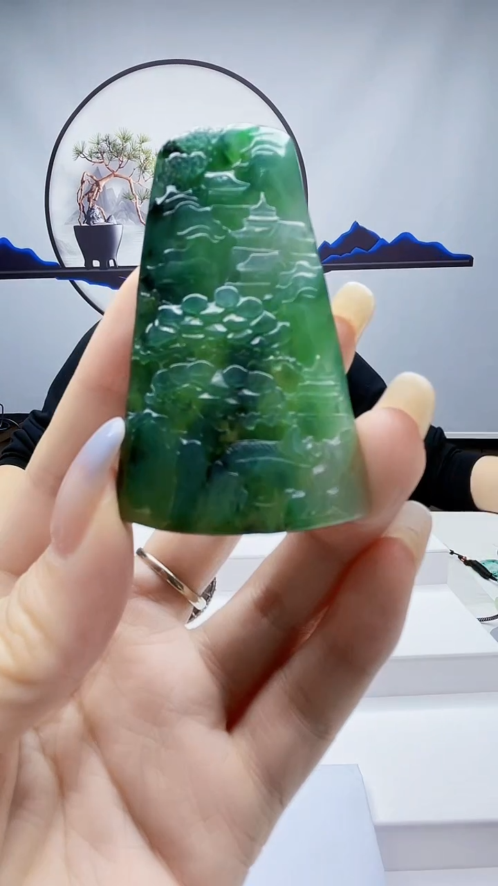 未镶嵌定制翡翠毛货挂件58