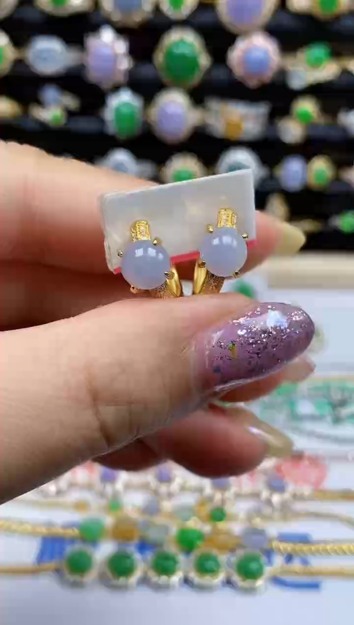 银S925镶嵌戒指翡翠4519