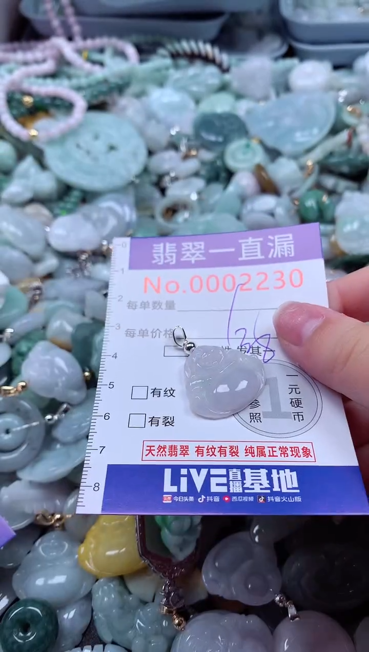 翡翠未镶嵌吊坠(不含链)2230