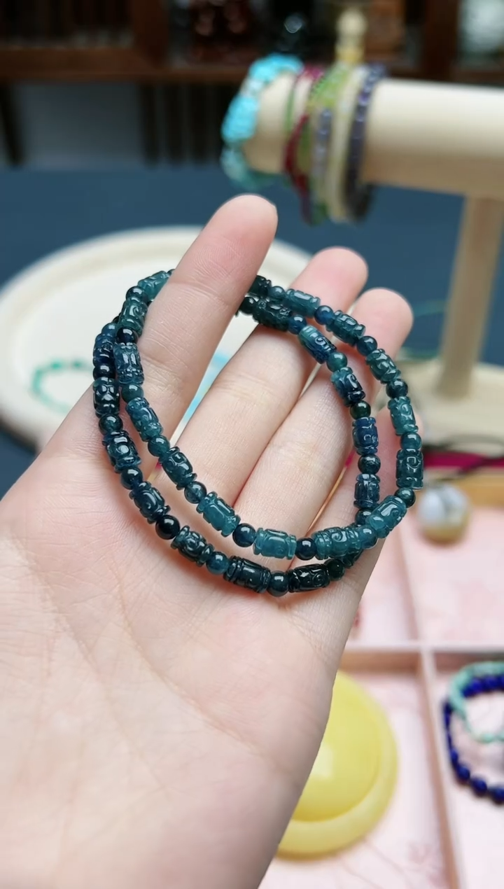 【闪购商品】碧玺手串未镶嵌碧玺回纹手串*1 YX 多样发一