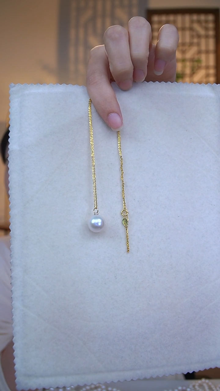 淡水珍珠未镶嵌吊坠(赠链)吊坠（赠银链）13-14FD024