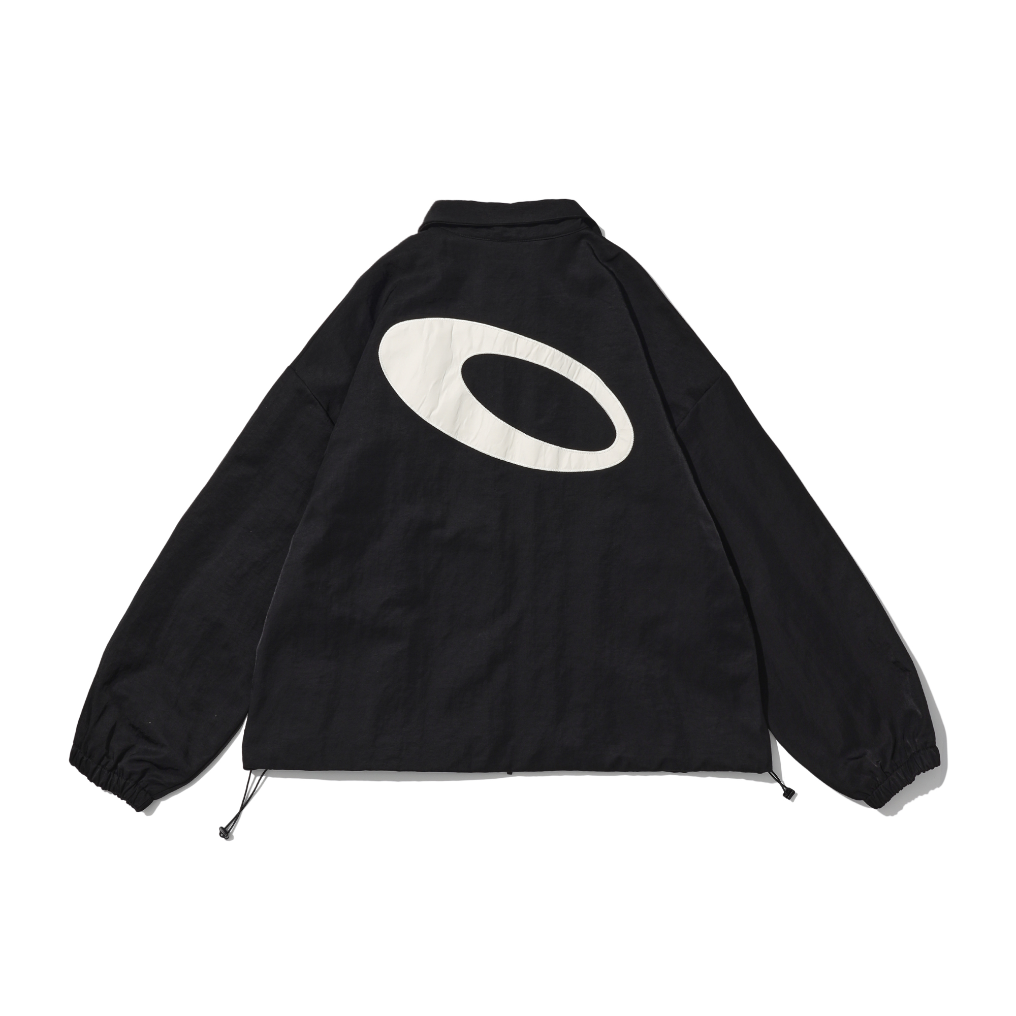 VULCAN防水短款廓形褶线拼接LOGO教练休闲夹克翻领外套男装