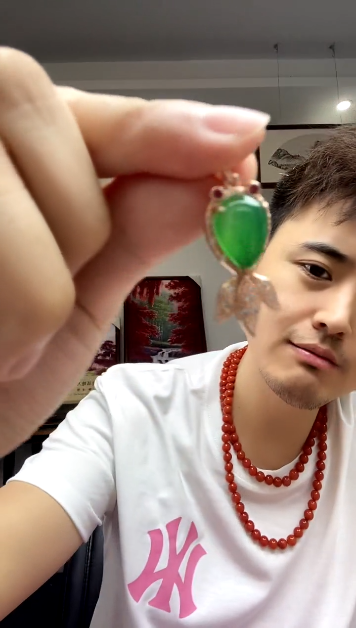 玛瑙/玉髓颈饰合金吊坠