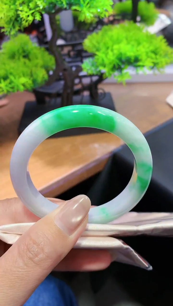 未镶嵌手镯翡翠-k305 天然缅甸A货翡翠54正圈