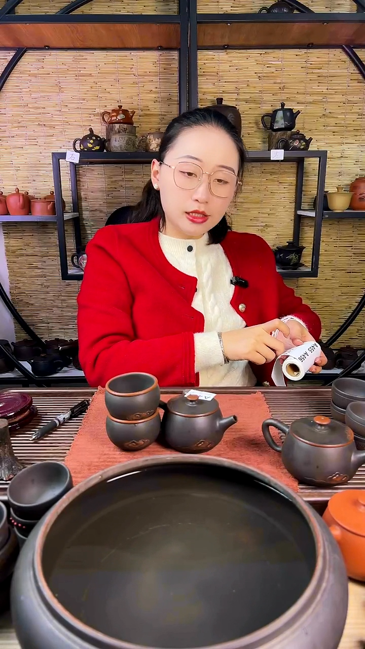 韵*云南建水紫陶-祥云汉瓦1壶2杯