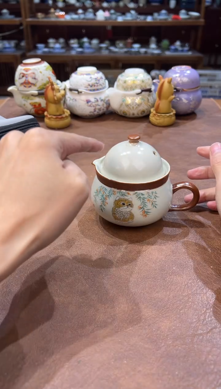 真的很便宜超好看会开片的旅行茶具