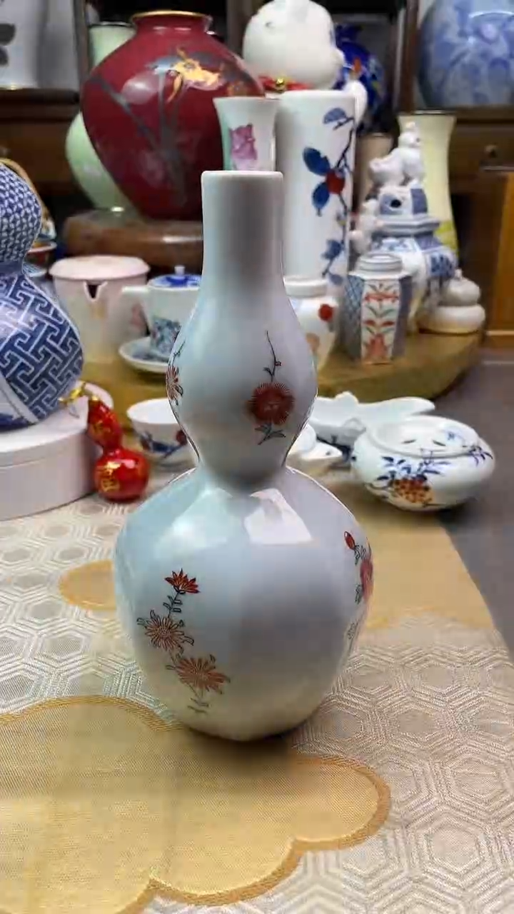 【闪购商品】盘日产名家喷墨手作六边形葫芦花器