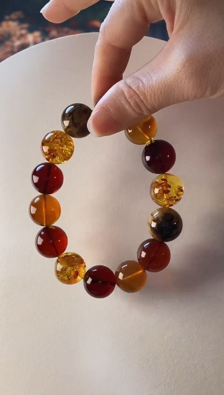 【闪购商品】琥珀手链未镶嵌多宝手串16+++