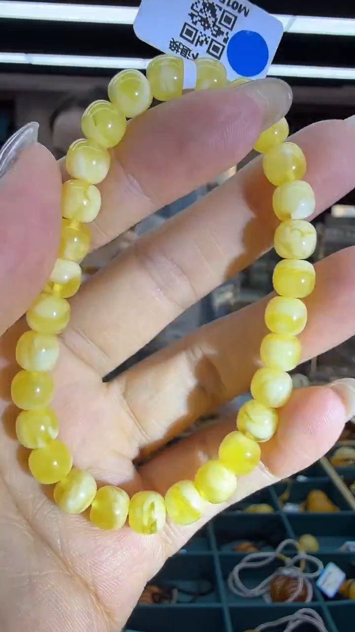 手链琥珀未镶嵌144秒拍号 假一罚三 