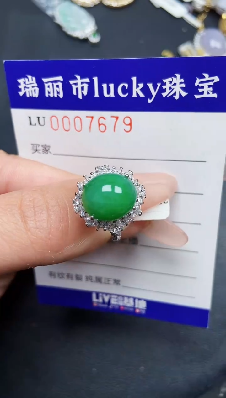 【闪购商品】翡翠颈饰银S925镶嵌7679